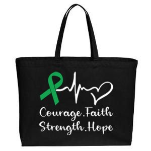 Courage Faith Strength Hope Ney Disease Awareness Support Great Gift Cotton Canvas Jumbo Tote