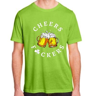 Cheers Fuckers St Patricks Day, Beer Drinking Adult ChromaSoft Performance T-Shirt