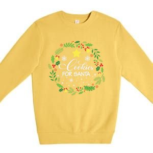 Cookies For Santa Meaningful Gift Premium Crewneck Sweatshirt