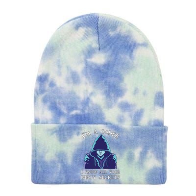 Coder For Software Developer And Software Engineer Meaningful Gift Tie Dye 12in Knit Beanie