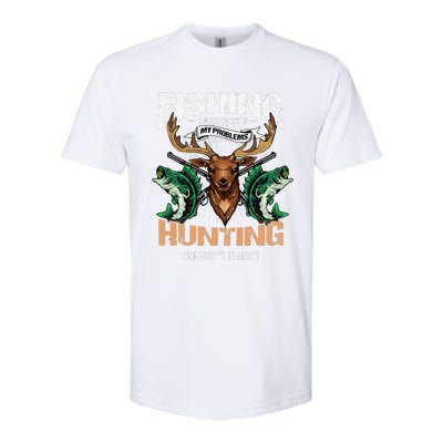 Cute Fishing Solves Most Of My Problems Deer Hunting Softstyle® CVC T-Shirt