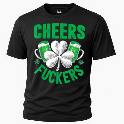 Cheers Fuckers St Patricks Day Funny Beer Drinking Mugs Performance Shirt