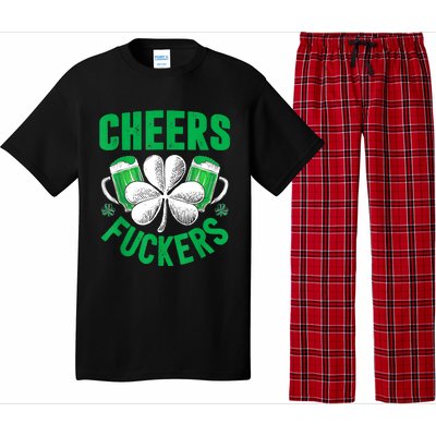 Cheers Fuckers St Patricks Day Funny Beer Drinking Mugs Pajama Set