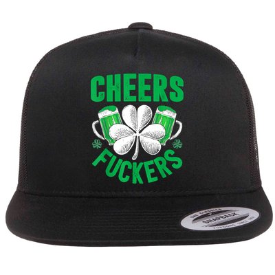 Cheers Fuckers St Patricks Day Funny Beer Drinking Mugs Flatbill Hat