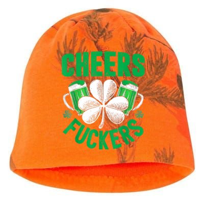 Cheers Fuckers St Patricks Day Funny Beer Drinking Mugs Kati - Camo Knit Beanie