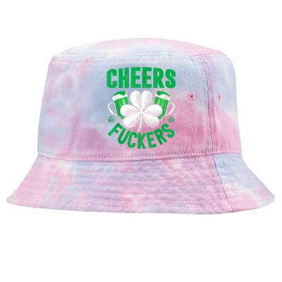 Cheers Fuckers St Patricks Day Funny Beer Drinking Mugs Tie-Dyed Bucket Hat