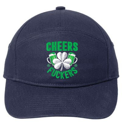 Cheers Fuckers St Patricks Day Funny Beer Drinking Mugs 7-Panel Snapback Hat