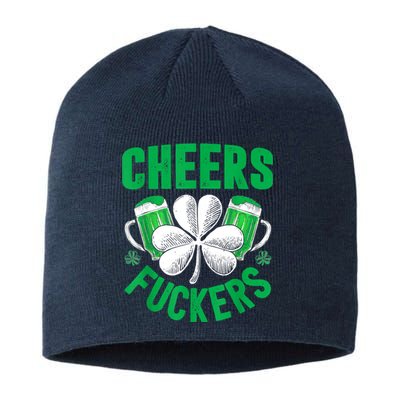 Cheers Fuckers St Patricks Day Funny Beer Drinking Mugs Sustainable Beanie