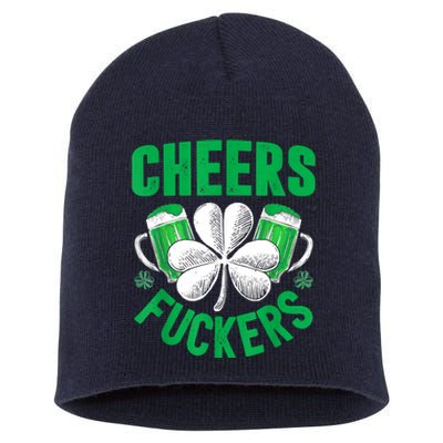 Cheers Fuckers St Patricks Day Funny Beer Drinking Mugs Short Acrylic Beanie