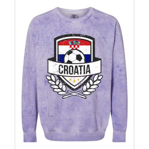 Croatian Flag Soccer Croatia Football 2018 Jersey Colorblast Crewneck Sweatshirt