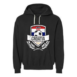 Croatian Flag Soccer Croatia Football 2018 Jersey Garment-Dyed Fleece Hoodie