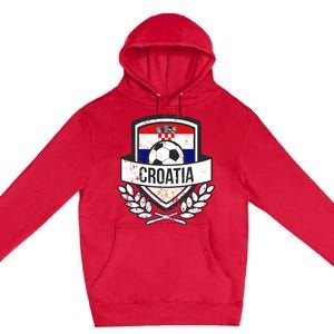 Croatian Flag Soccer Croatia Football 2018 Jersey Premium Pullover Hoodie