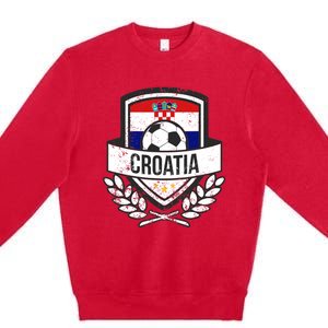 Croatian Flag Soccer Croatia Football 2018 Jersey Premium Crewneck Sweatshirt