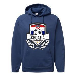 Croatian Flag Soccer Croatia Football 2018 Jersey Performance Fleece Hoodie