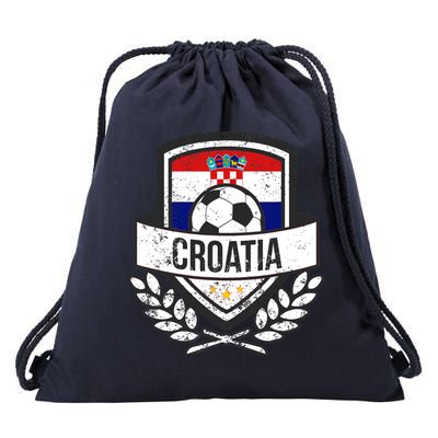 Croatian Flag Soccer Croatia Football 2018 Jersey Drawstring Bag
