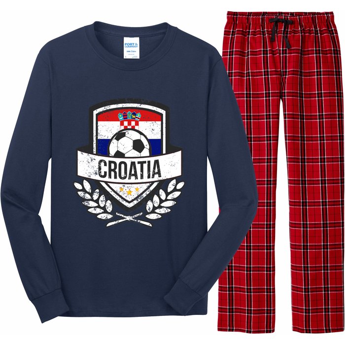 Croatian Flag Soccer Croatia Football 2018 Jersey Long Sleeve Pajama Set