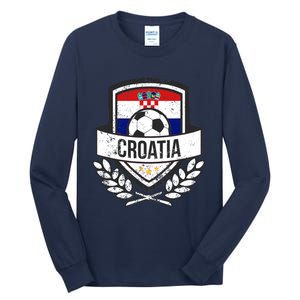 Croatian Flag Soccer Croatia Football 2018 Jersey Tall Long Sleeve T-Shirt