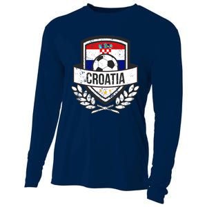 Croatian Flag Soccer Croatia Football 2018 Jersey Cooling Performance Long Sleeve Crew