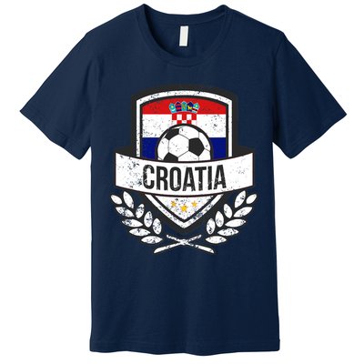 Croatian Flag Soccer Croatia Football 2018 Jersey Premium T-Shirt