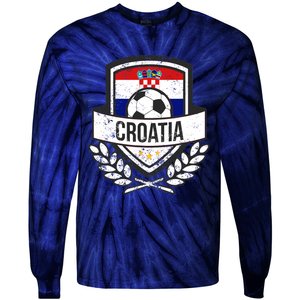 Croatian Flag Soccer Croatia Football 2018 Jersey Tie-Dye Long Sleeve Shirt