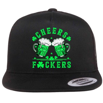 Cheers Fuckers St Patricks Day Funny Beer Drinking Mugs Flatbill Hat