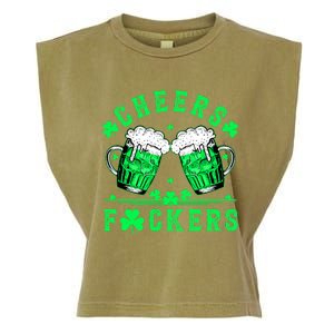 Cheers Fuckers St Patricks Day Funny Beer Drinking Mugs Garment-Dyed Women's Muscle Tee