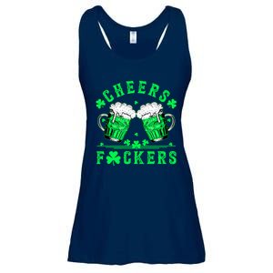 Cheers Fuckers St Patricks Day Funny Beer Drinking Mugs Ladies Essential Flowy Tank