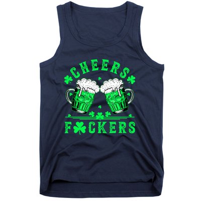 Cheers Fuckers St Patricks Day Funny Beer Drinking Mugs Tank Top