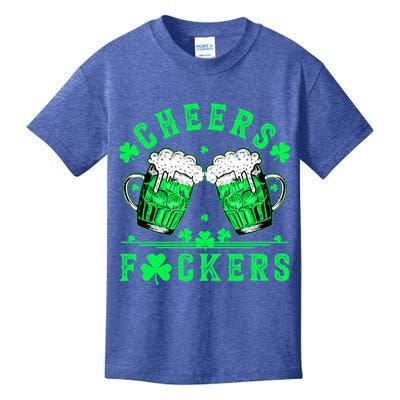 Cheers Fuckers St Patricks Day Funny Beer Drinking Mugs Kids T-Shirt