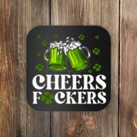 Cheers Fuckers St Patricks Day Funny Beer Drinking Mugs Coaster