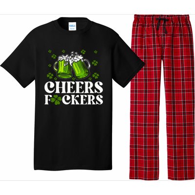 Cheers Fuckers St Patricks Day Funny Beer Drinking Mugs Pajama Set