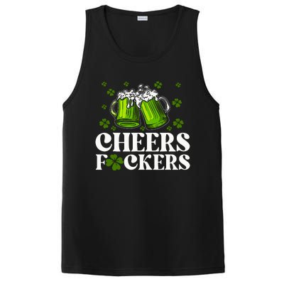 Cheers Fuckers St Patricks Day Funny Beer Drinking Mugs PosiCharge Competitor Tank