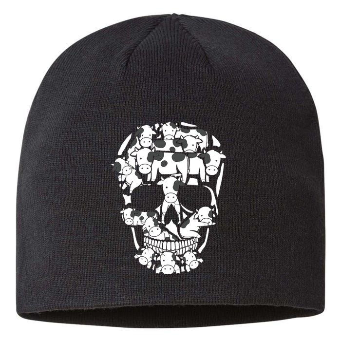 Cows Farm Skeleton Halloween Farmer Cow Skull Sustainable Beanie