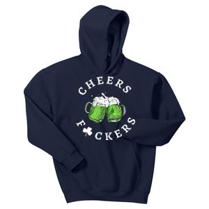 Cheers Fuckers St Patricks Day Funny Beer Drinking Mugs Kids Hoodie