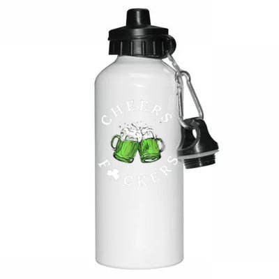 Cheers Fuckers St Patricks Day Funny Beer Drinking Mugs Aluminum Water Bottle