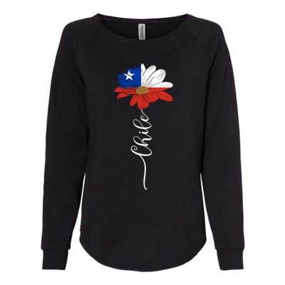 Chile Flag Sunflower Vintage Chileans Lover Taiwan Gift Womens California Wash Sweatshirt