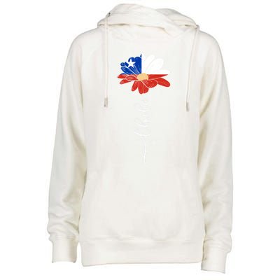 Chile Flag Sunflower Vintage Chileans Lover Taiwan Gift Womens Funnel Neck Pullover Hood