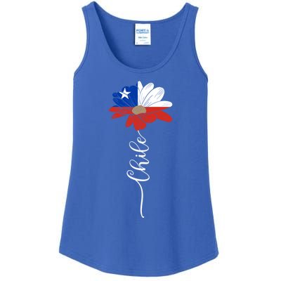 Chile Flag Sunflower Vintage Chileans Lover Taiwan Gift Ladies Essential Tank