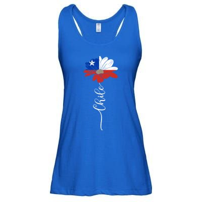 Chile Flag Sunflower Vintage Chileans Lover Taiwan Gift Ladies Essential Flowy Tank