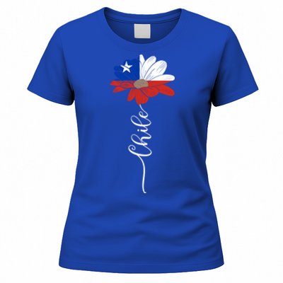 Chile Flag Sunflower Vintage Chileans Lover Taiwan Gift Women's T-Shirt