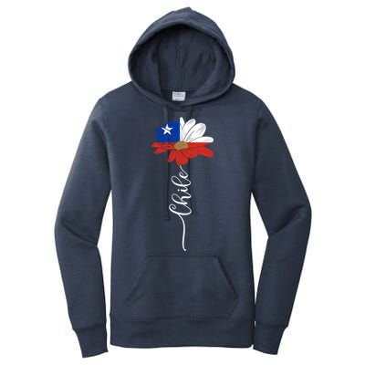 Chile Flag Sunflower Vintage Chileans Lover Taiwan Gift Women's Pullover Hoodie