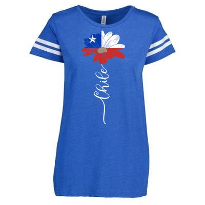 Chile Flag Sunflower Vintage Chileans Lover Taiwan Gift Enza Ladies Jersey Football T-Shirt