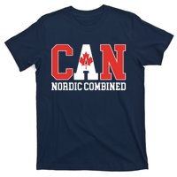 Canada Flag Skier Canadian CAN Nordic Combined T-Shirt