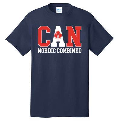 Canada Flag Skier Canadian CAN Nordic Combined Tall T-Shirt