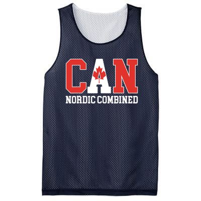 Canada Flag Skier Canadian CAN Nordic Combined Mesh Reversible Basketball Jersey Tank