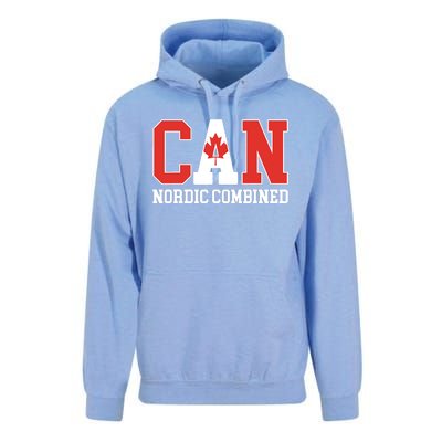 Canada Flag Skier Canadian CAN Nordic Combined Unisex Surf Hoodie