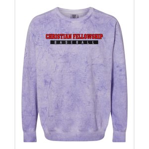 Christian Fellowship School Baseball Colorblast Crewneck Sweatshirt