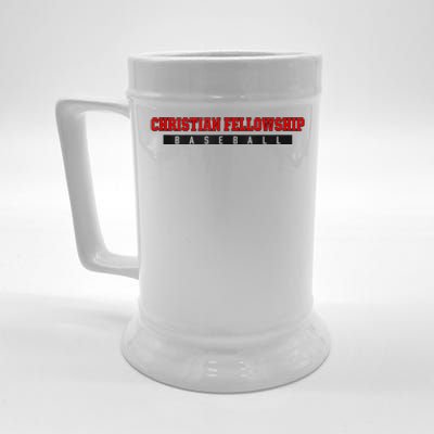 Christian Fellowship School Baseball Beer Stein