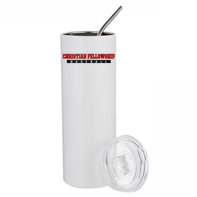 Christian Fellowship School Baseball Stainless Steel Tumbler