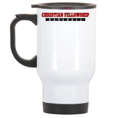 Christian Fellowship School Baseball Stainless Steel Travel Mug